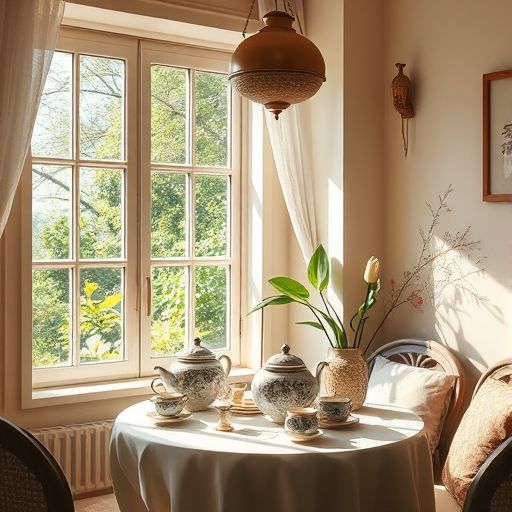 工作室窗边茶桌