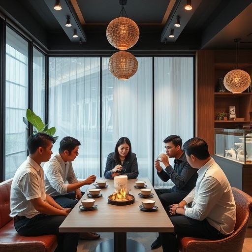 罗湖现代茶馆朋友聚会