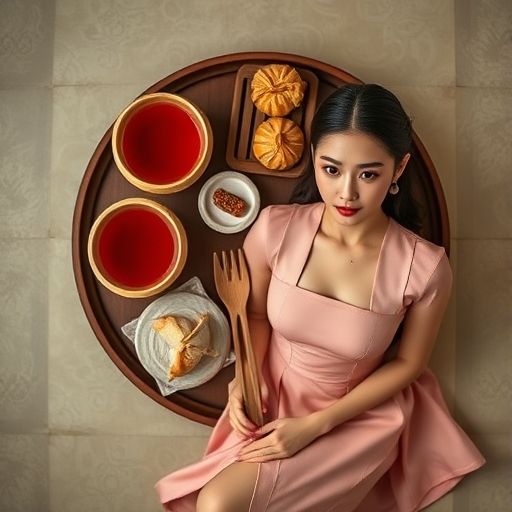 茶点组合的诱人瞬间