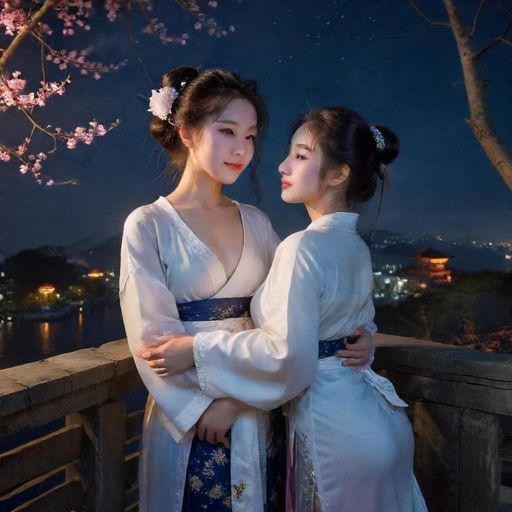 繁华的广东都市夜景