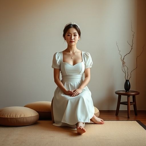 茶工作室一个安静的角落设有蒲团和矮桌适合独自品茗或学习