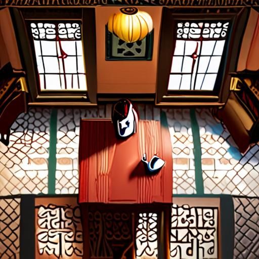 广州茶肆内部的优雅布置