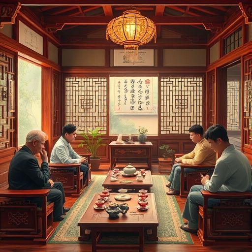 广佛茶肆品茶场景