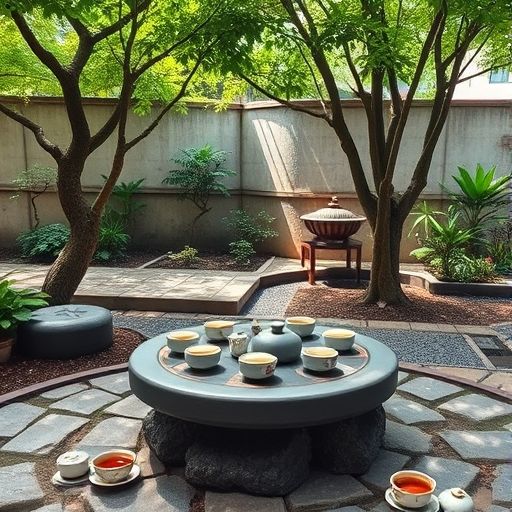 广州户外喝茶场景