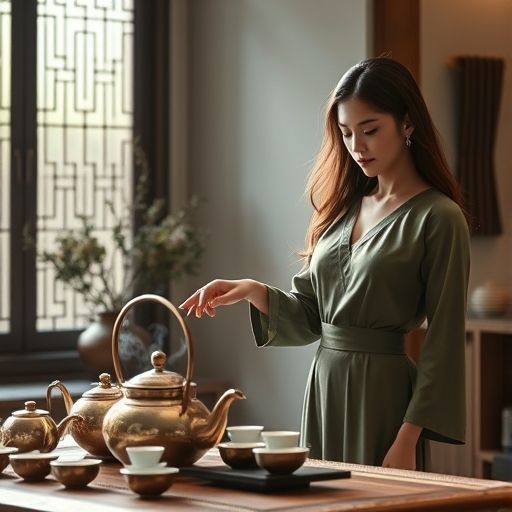 茶艺师冲泡茶叶