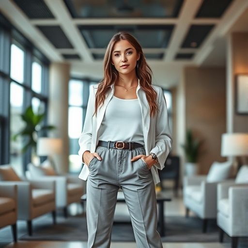 时尚女孩在高端场所