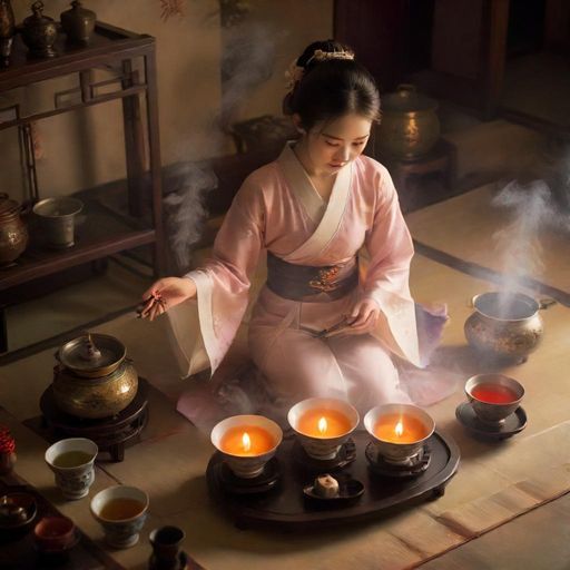 茶友们围观茶艺师表演