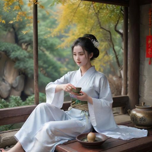 茶室中的活动场景