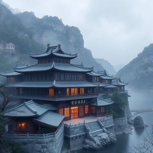 越秀高端工作室露台夜景