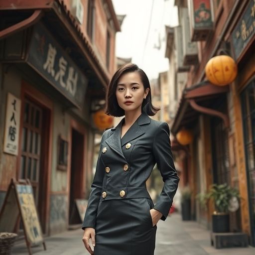 老街巷里茶肆的古朴门面