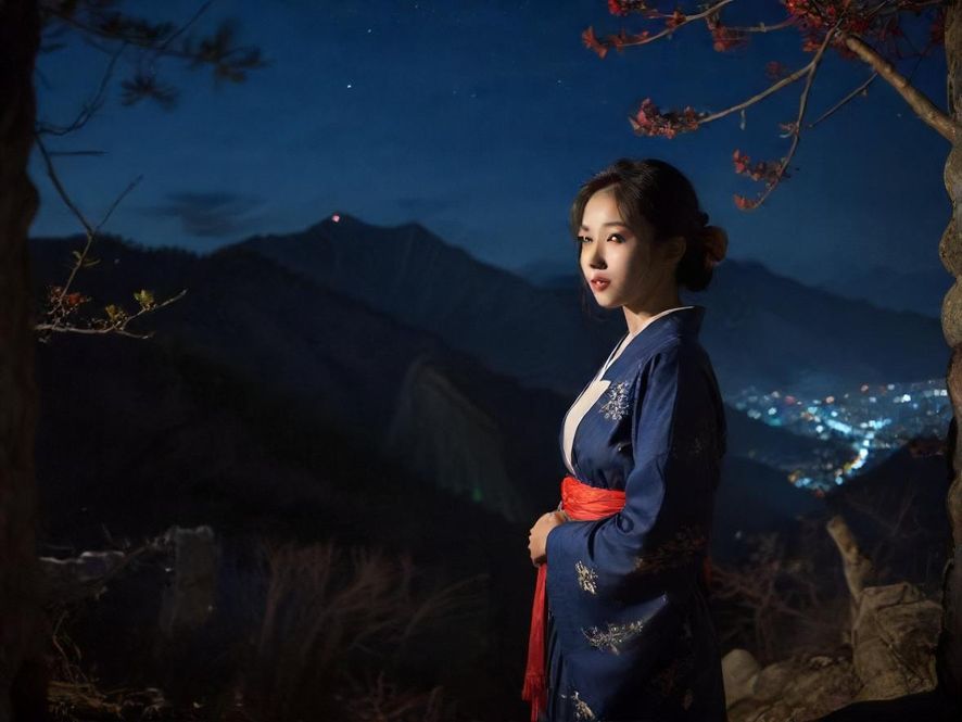 佛山城市夜景霓虹闪烁