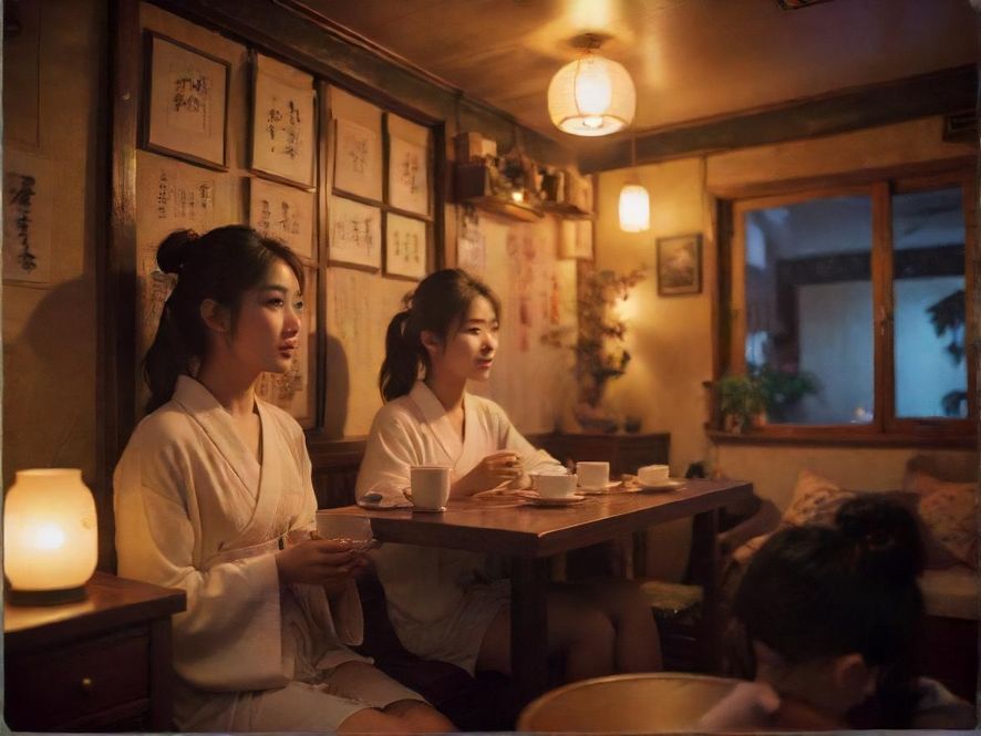 在广州天河的某个角落,一家充满禅意的茶馆,柔和的灯光映照着古朴的茶具,空气中弥漫着淡淡的茶香,让人心神宁静。