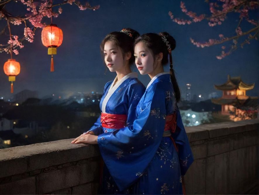 赛博朋克风格的城市夜景