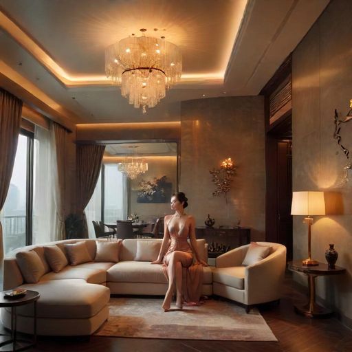 温州高端休闲会所内部一角