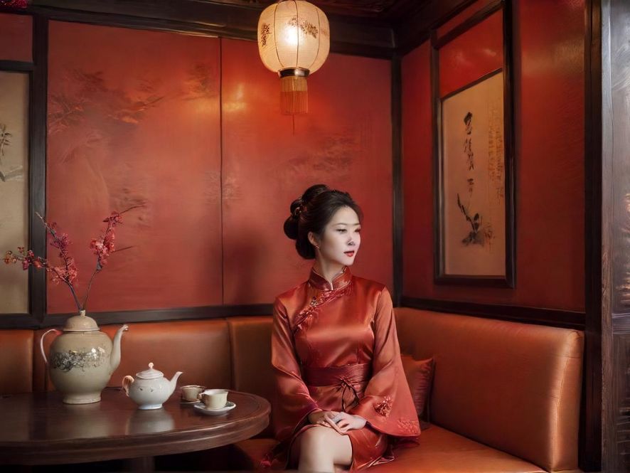 温州私密茶馆,灯光柔和,装饰雅致,营造出温馨私密的氛围