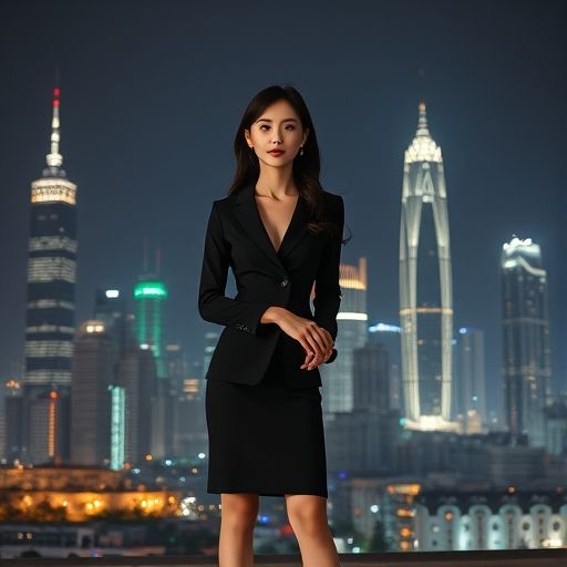 广州天河夜景，暗示都市中的隐藏资源