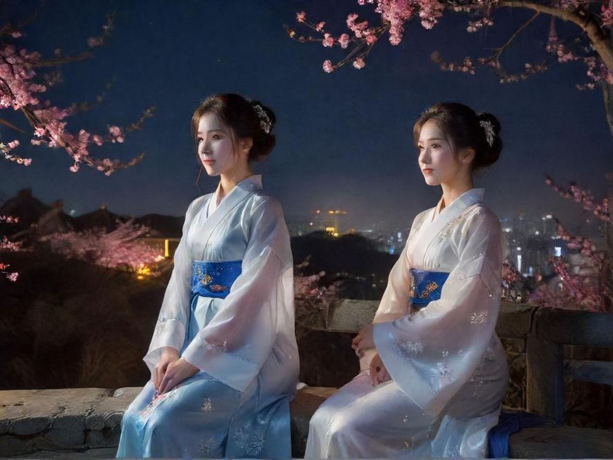 广州珠江夜色下的璀璨建筑