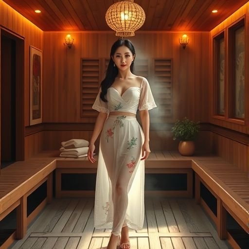 广州某桑拿会所的休闲区域,舒适的沙发和绿植,营造放松氛围。