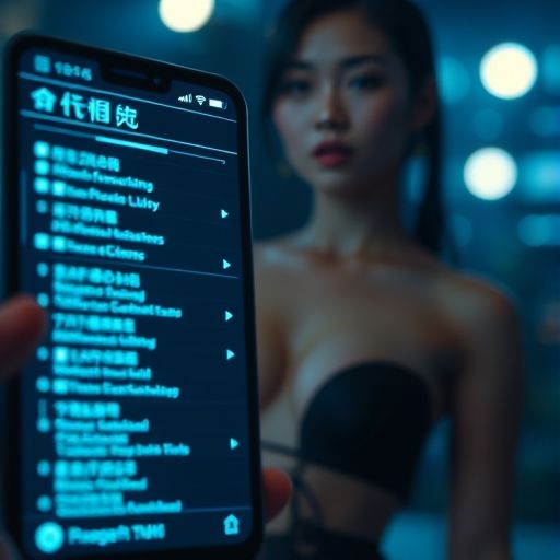 手机屏幕上的全国风凰楼寻欢网信息列表