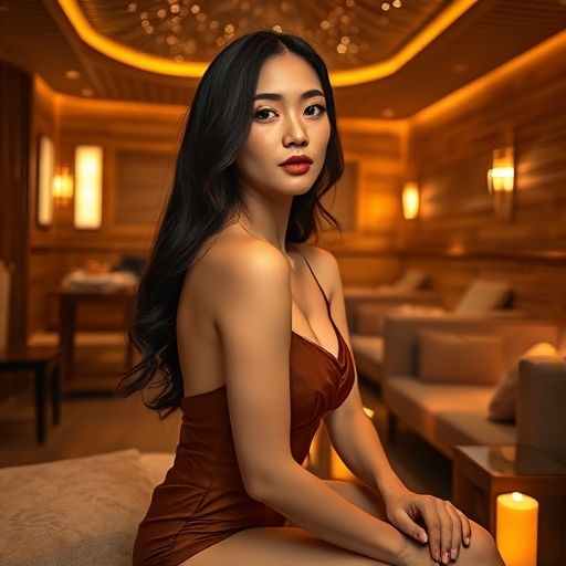 一个舒适奢华的会所休息区,有沙发和柔和的灯光