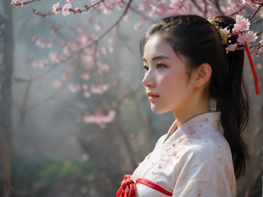 一位气质优雅的女士,侧面特写,神情安详,置身于一个温馨而私密的室内空间中,光线柔和,氛围宁静。