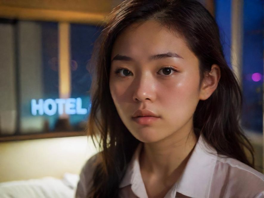 一位在办公室里显得有些疲惫的城市上班族