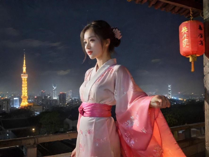 广州夜市的璀璨灯火