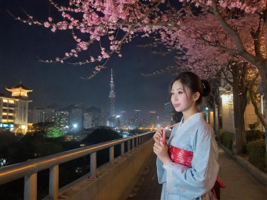 都市夜景下的霓虹璀璨,预示着夜生活的精彩开始