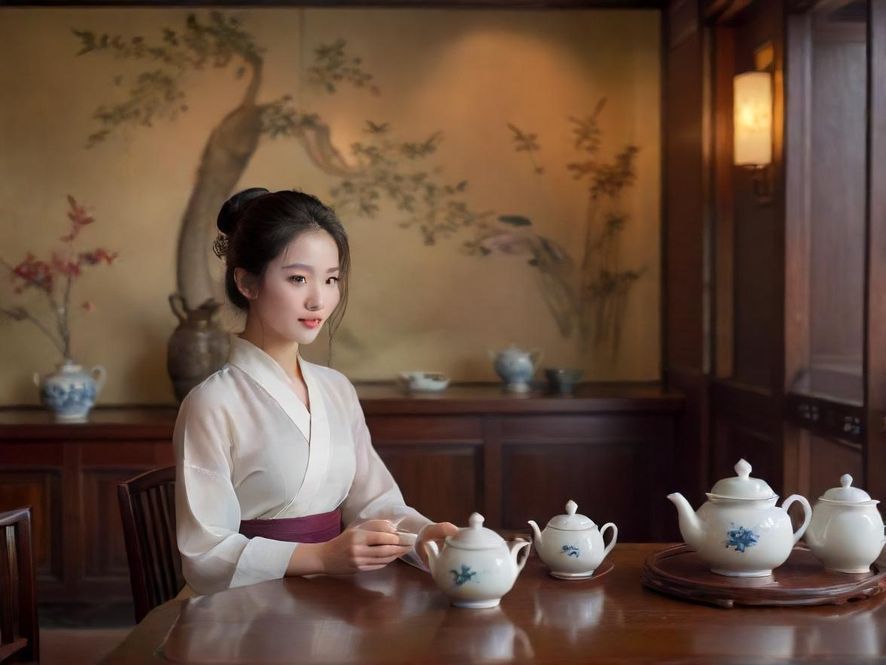 深圳一处提供品茶喝茶服务的雅致室内环境