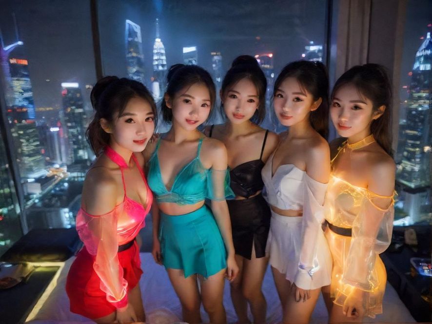 广佛深夜景,霓虹闪烁,仿佛在召唤寻找放松的人们