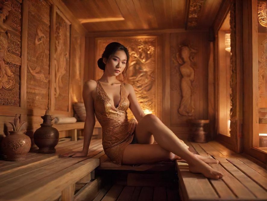 桑拿包间温馨氛围