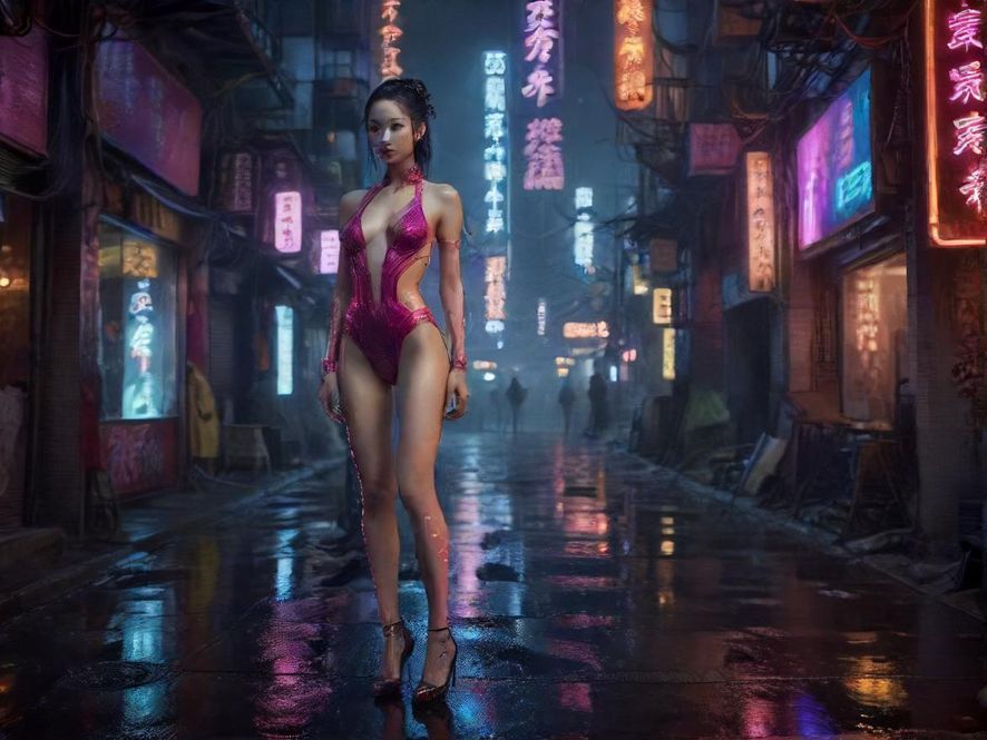 霓虹闪烁的城市夜晚,等待探索的精彩。