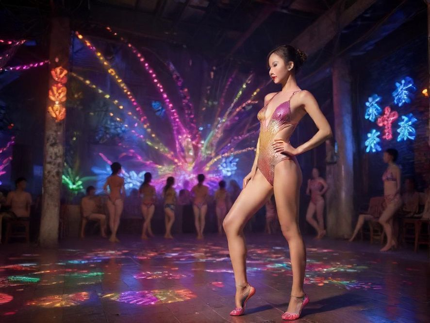 广州阡陌社区夜场狂欢氛围