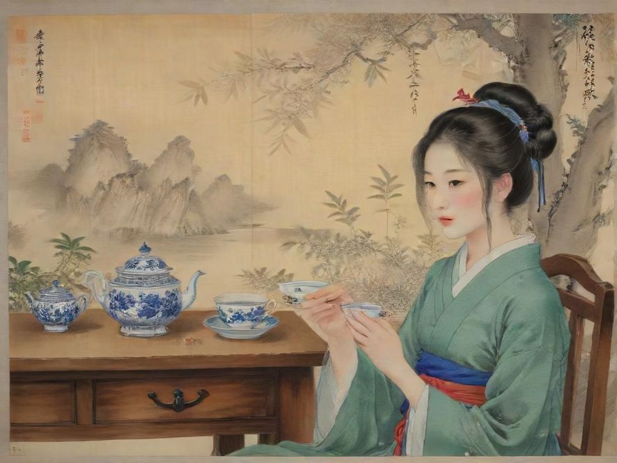 深圳高端喝茶茶艺师表演场景