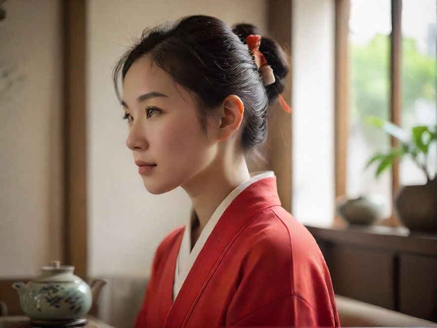 广州天河区茶艺师泡茶场景,动作优雅,茶香弥漫