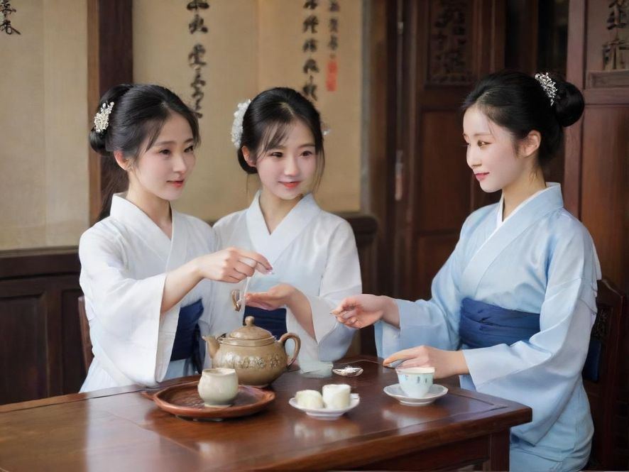 越秀区老牌会所茶艺表演场景