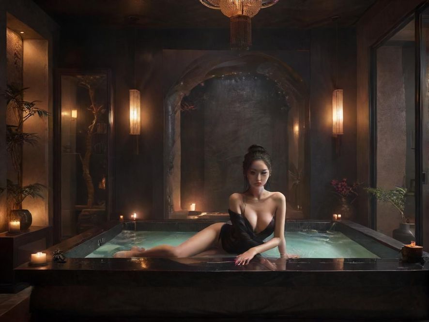 佛山一家环境舒适的养生馆内部