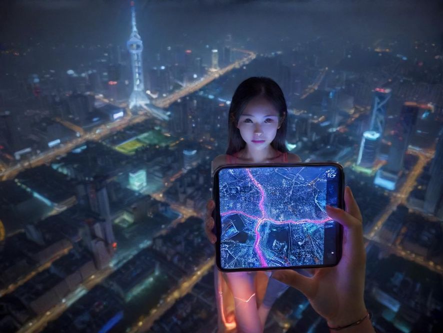 手机屏幕上的广州LF网信息