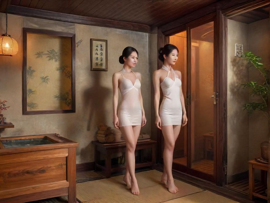 广州茶社桑拿室内场景