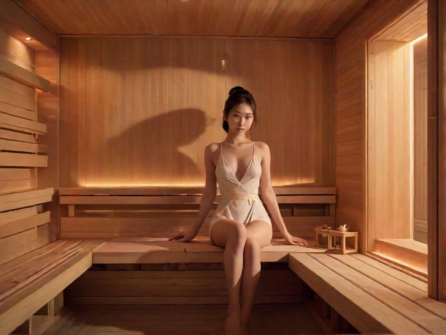 百花园qm会所内的桑拿休闲区，现代简约风格，温馨舒适