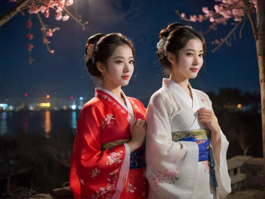 广州夜景下的信息流