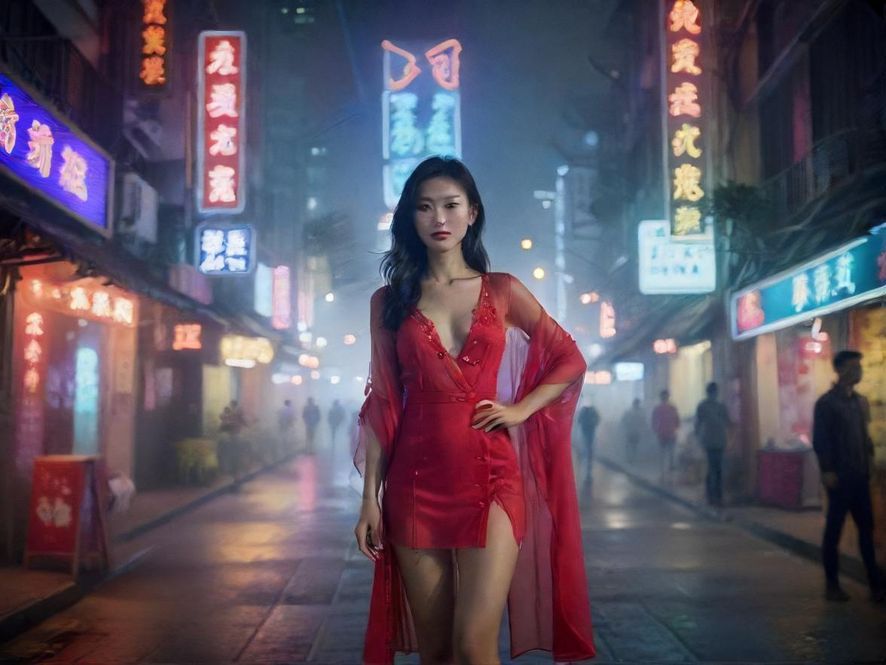 深圳夜色下的街头巷尾