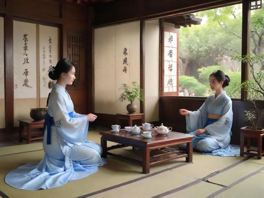 广州某舒适私密茶室内部一角