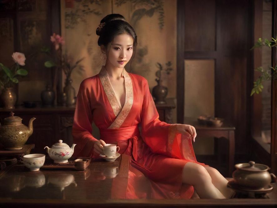 深圳私密茶社茶艺表演场景