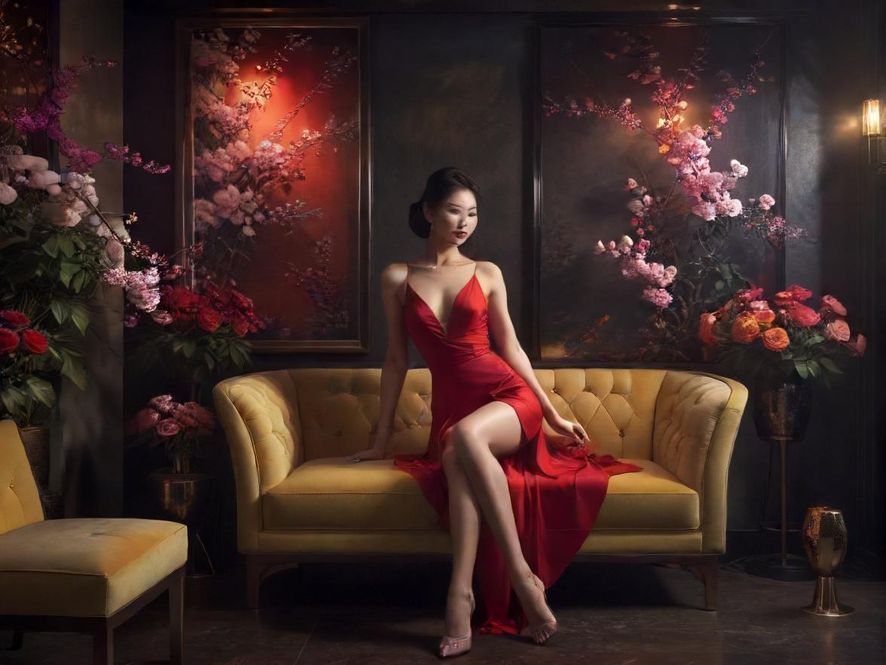 百花丛官方进口夜场会所休息区场景