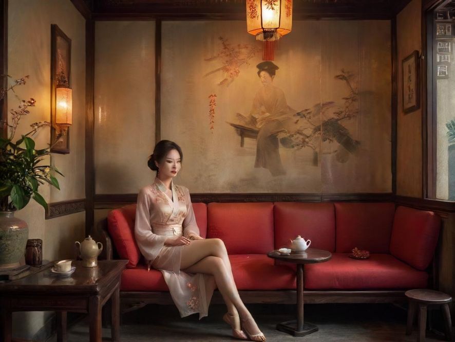 广州休闲茶馆内景