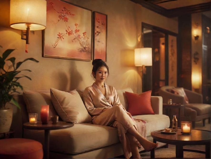 佛山禅城某休闲会所内部休息区域