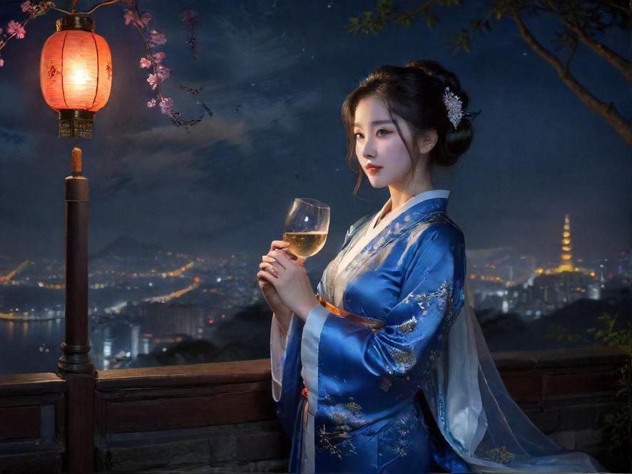 香港夜景酒吧浪漫氛围实景