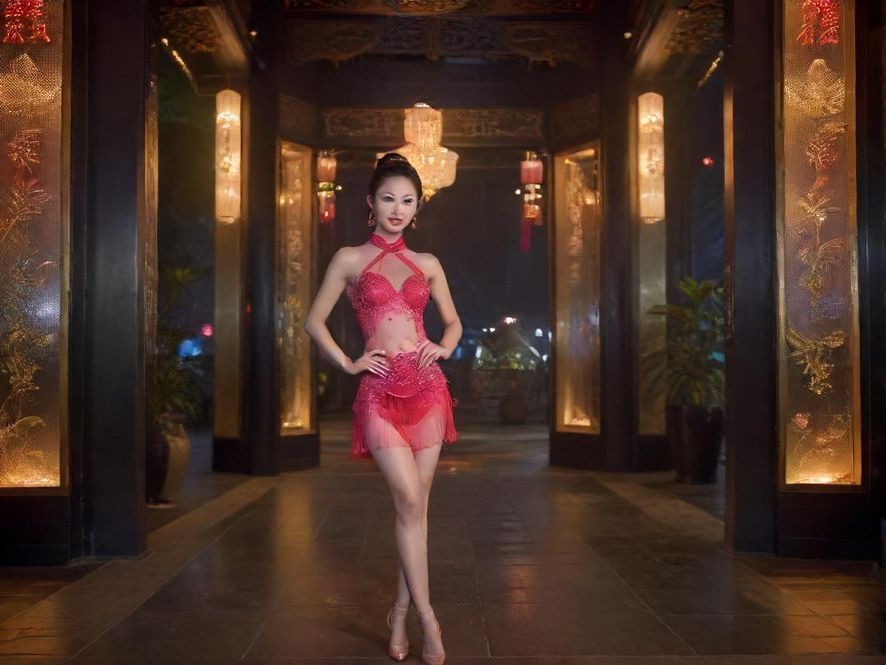 深圳品凤阁夜场入口夜景展示