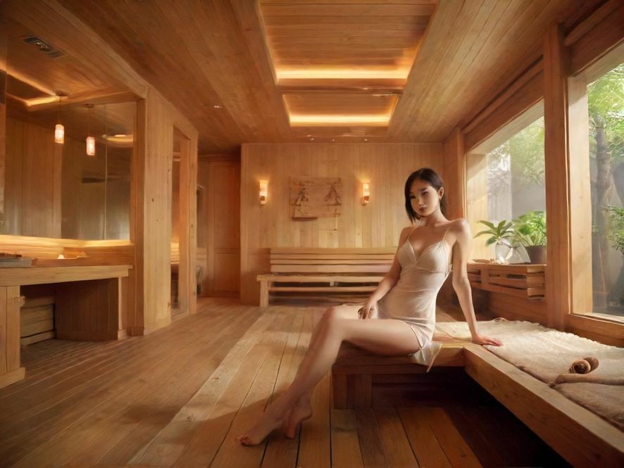 广州某桑拿会所舒适休息区一角